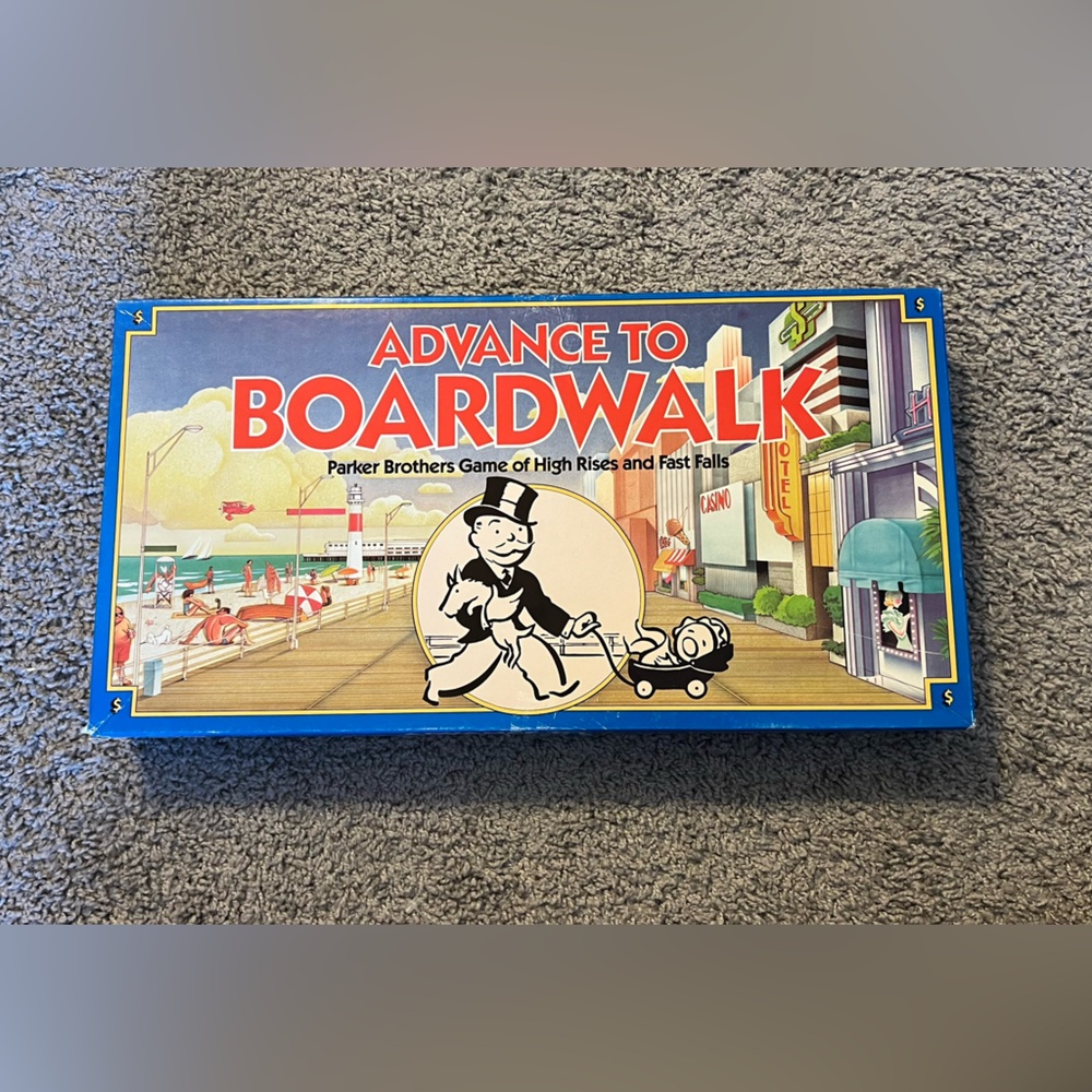 Advantage to Boardwalk Vintage 1985 Board Game by Parker Brothers